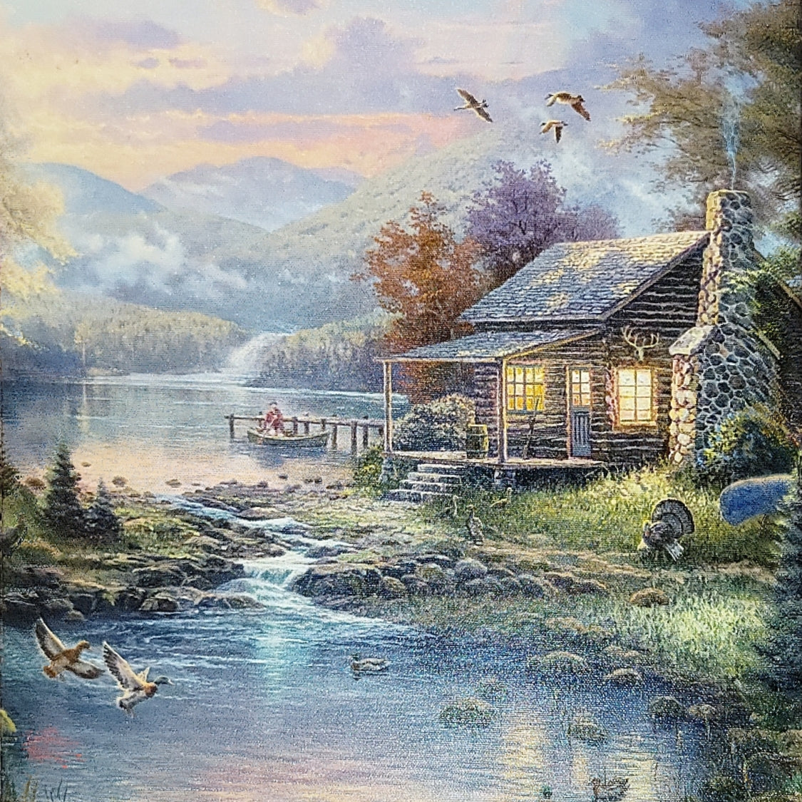 Thomas Kinkade Nature's Paradise - 14" x 14" Gallery Wrapped Canvas